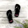 Womens Pink Pony Flip Flops - Image 4