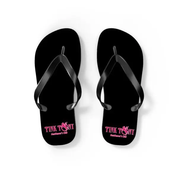 Womens Pink Pony Flip Flops