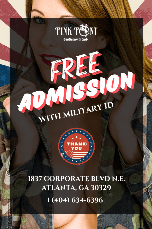 Free Admission with Military ID at Pink Pony