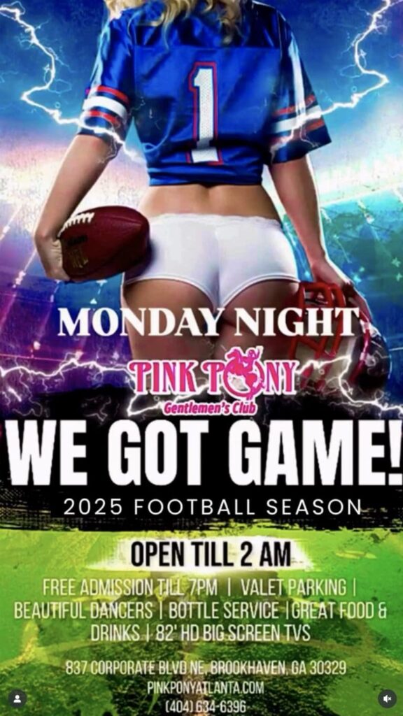 The World-Famous Pink Pony, Pink Pony, gentleman's club, Atlanta Georgia, Atlanta, Atlanta GA, strip club, club, food menu, dine-in, food, girls, nightclub, night club, dancers, strippers
