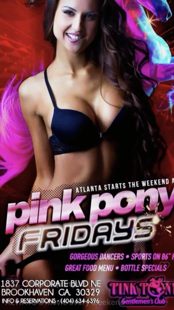 The World-Famous Pink Pony, Pink Pony, gentleman's club, Atlanta Georgia, Atlanta, Atlanta GA, strip club, club, food menu, dine-in, food, girls, nightclub, night club, dancers, strippers