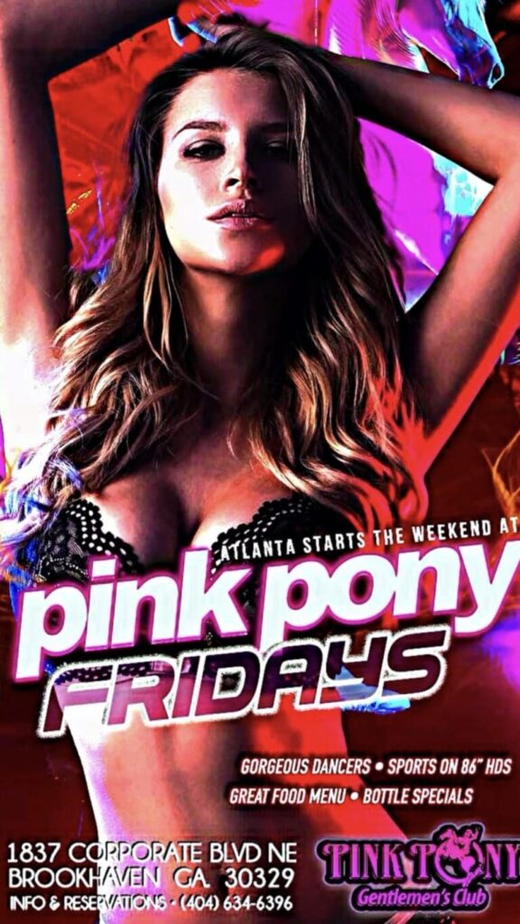 The World-Famous Pink Pony, Pink Pony, gentleman's club, Atlanta Georgia, Atlanta, Atlanta GA, strip club, club, food menu, dine-in, food, girls, nightclub, night club, dancers, strippers